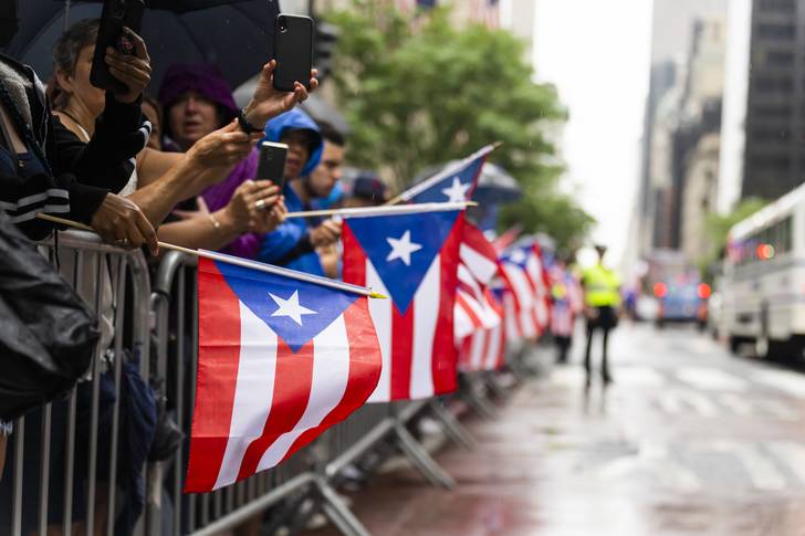 Attendees at the 2022 Puerto Rican Day Parade in Midtown Manhattan on June 12.